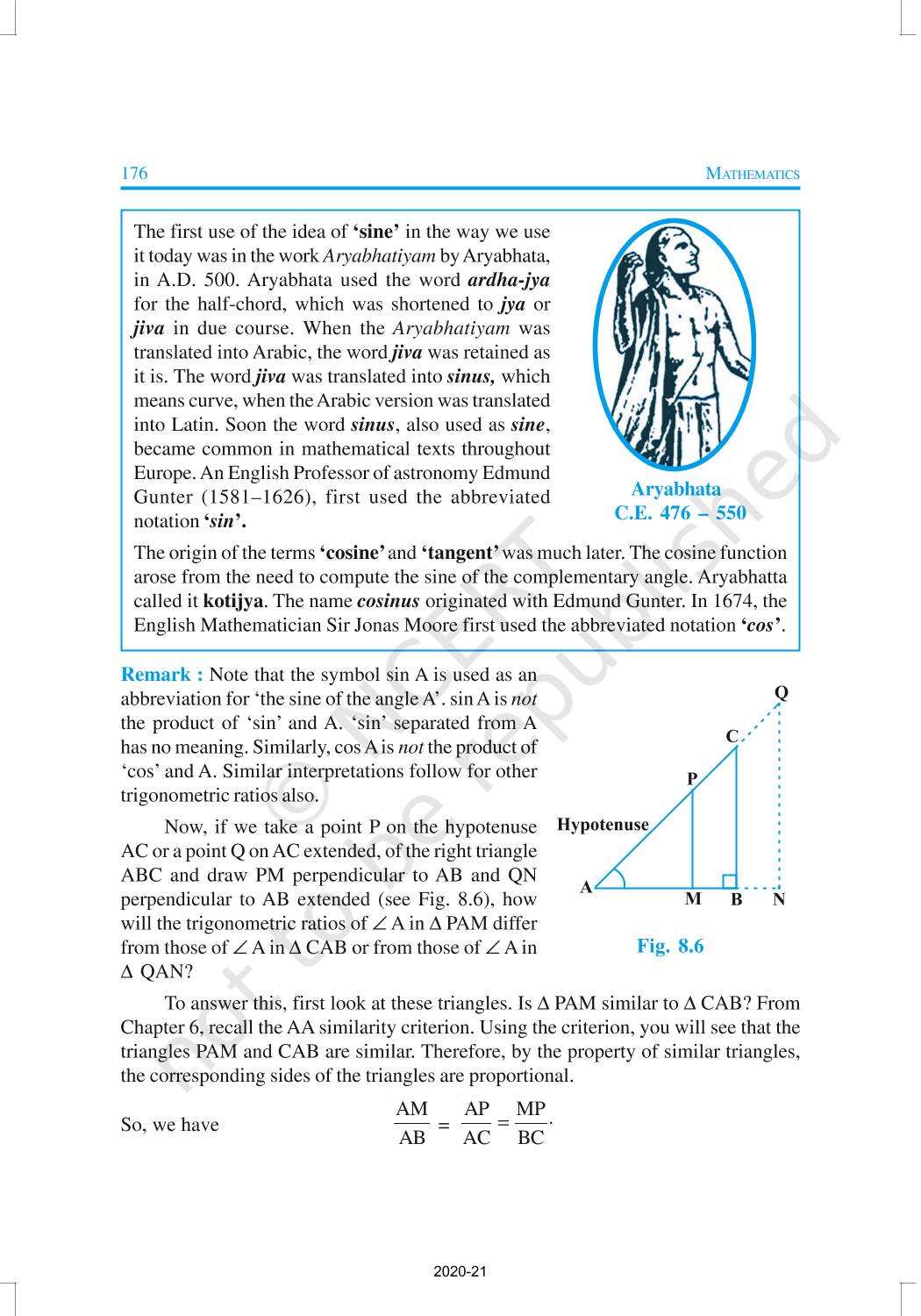 case study of introduction to trigonometry class 10